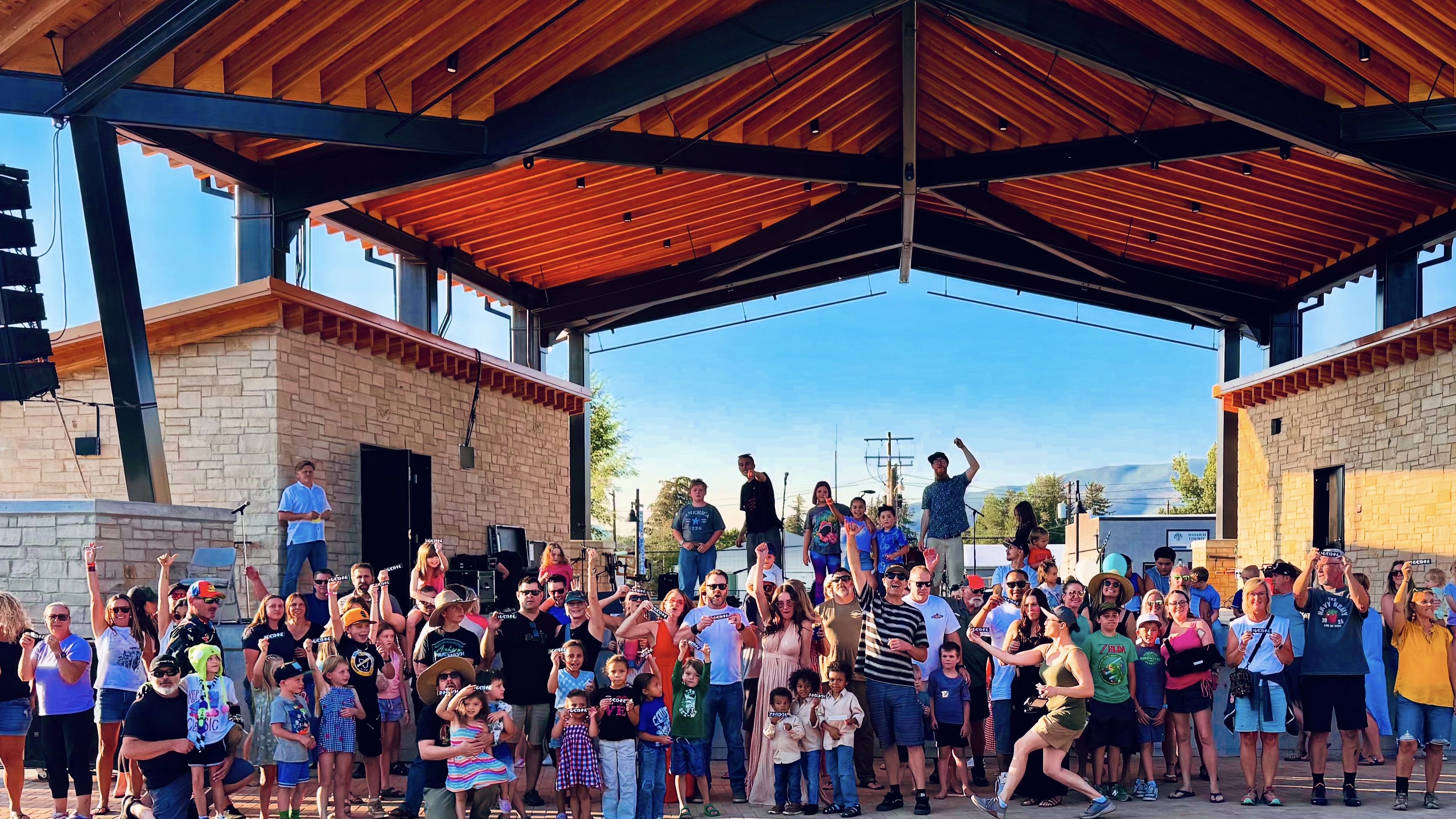 Click to see photos of Headshine headlining concert in Utah to massive crowds at Heber City Park main stage.