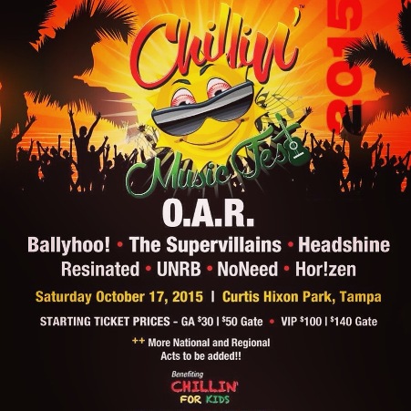 Oct 17 - Chillin Music Fest features O.A.R, Ballyhoo!, The Supervillains, Headshine & more!