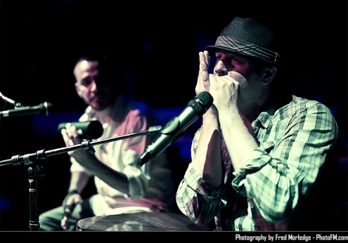 Headshine performs live on the Las Vegas strip. -Photo by Fred Morledge