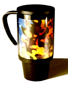 "Sun~Burn" Travel Mug by R~A~S.  NEW FOR 2005!