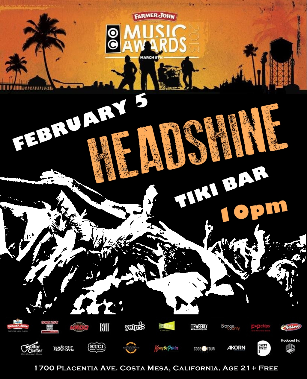 Headshine nominated for 2013 OC Music Awards